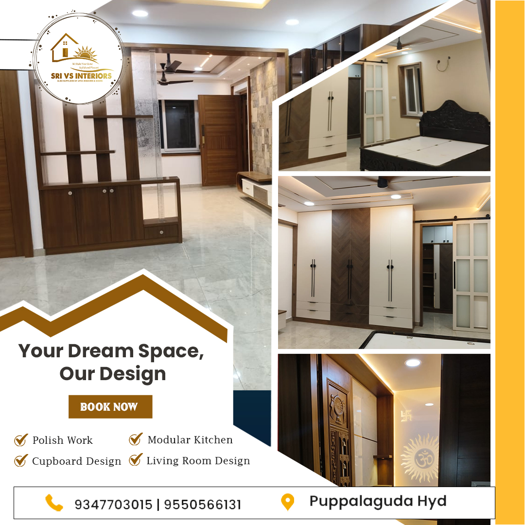 interiors_vs's tweet image. Transform your house into a masterpiece with Sri VS Interiors — where creativity meets craftsmanship! 

Our expert designers ensure every corner reflects your personality and comfort, blending functionality with aesthetics to create an ambience

 #SriVSInteriors #Puppalaguda #HYD