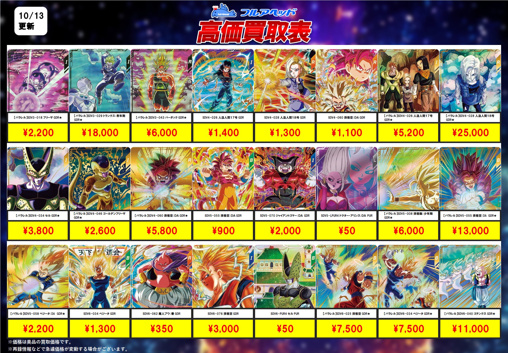 ドラゴンボールヒーローズ 美品を集めてましたので状態は良いと思います。 キッズカード買取・通販専門店【フルアヘッド】