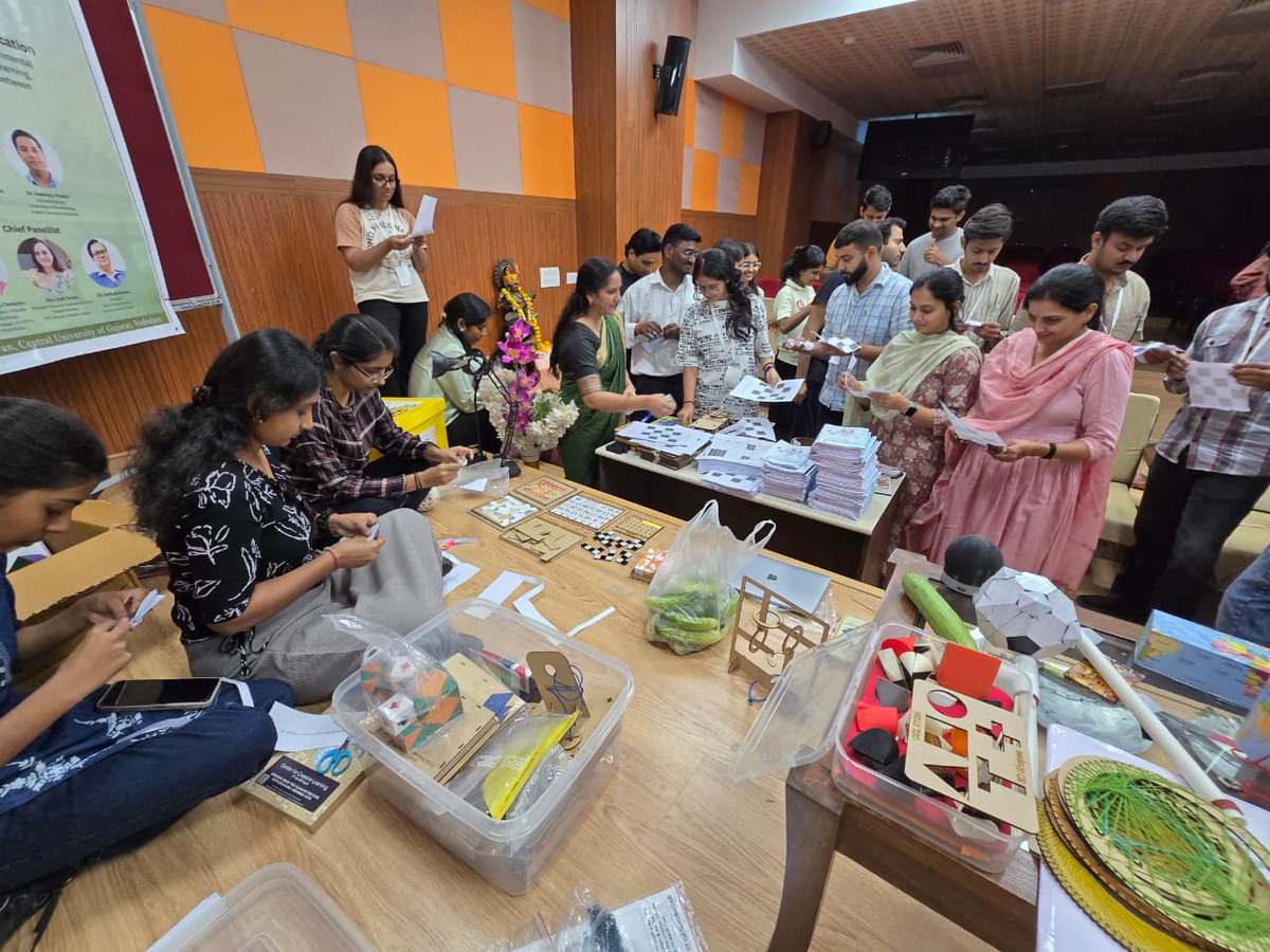 PROCUG1's tweet image. Workshop Highlight: “Making STEM Learning Engaging & Sustainable” at CUG’s National Seminar on Environmental Education featured hands-on activities & insights from IIT Gandhinagar experts. Inspiring creativity through sustainability and innovation!
#CUG #STEMLearning