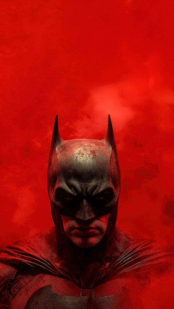 beatmywallpaper's tweet image. Red skies, Dark Knight  #wallpaper #iOS26 #LockScreen