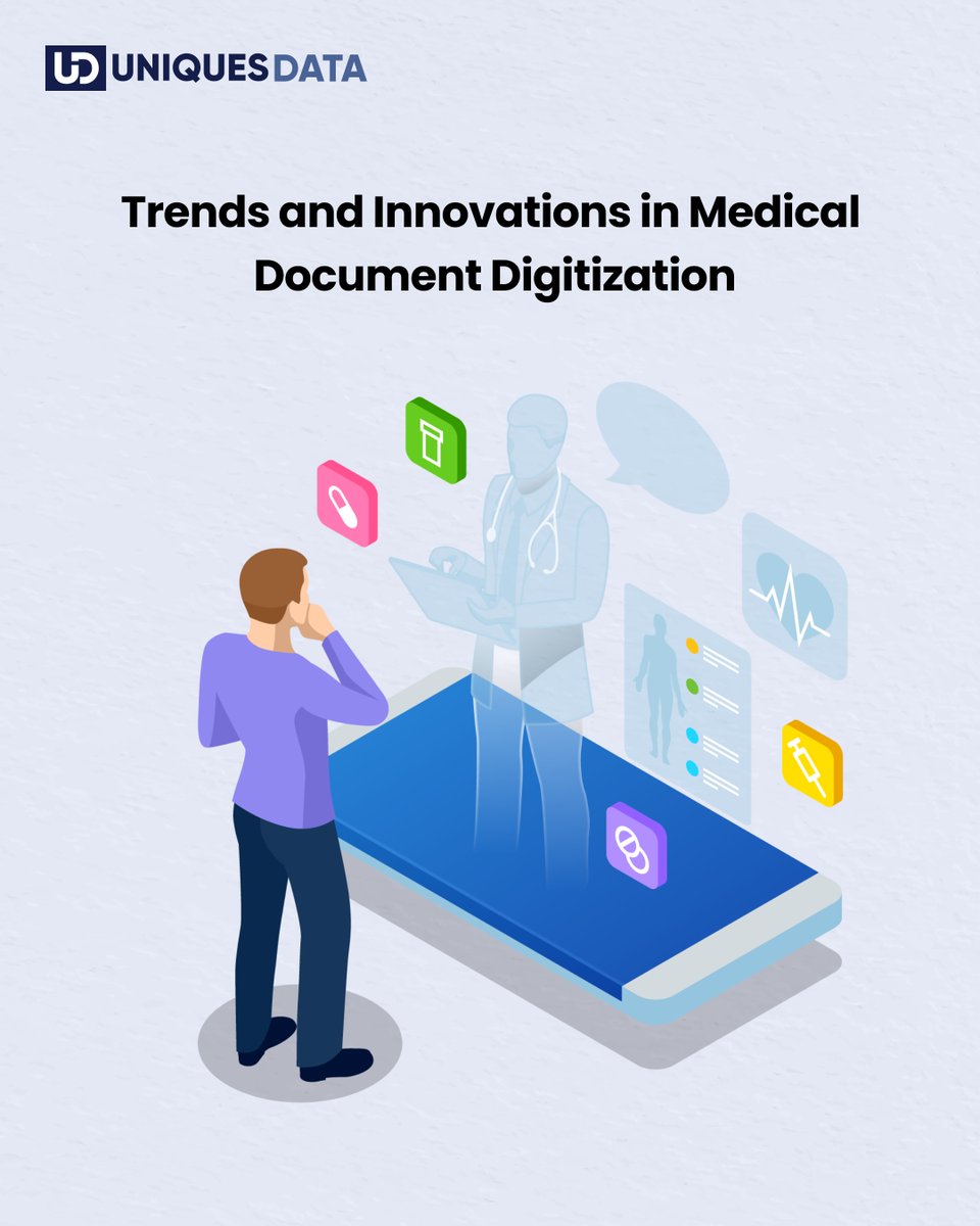 theuniquesdata's tweet image. Trends and innovation in the healthcare sector enhance the medical process and the easy management of sensitive data. From managing crucial medical documents to quick access.💻
🌐 To know more: bit.ly/4o9yeiU
#documentdigitization #medicaldatadigitization #digitization