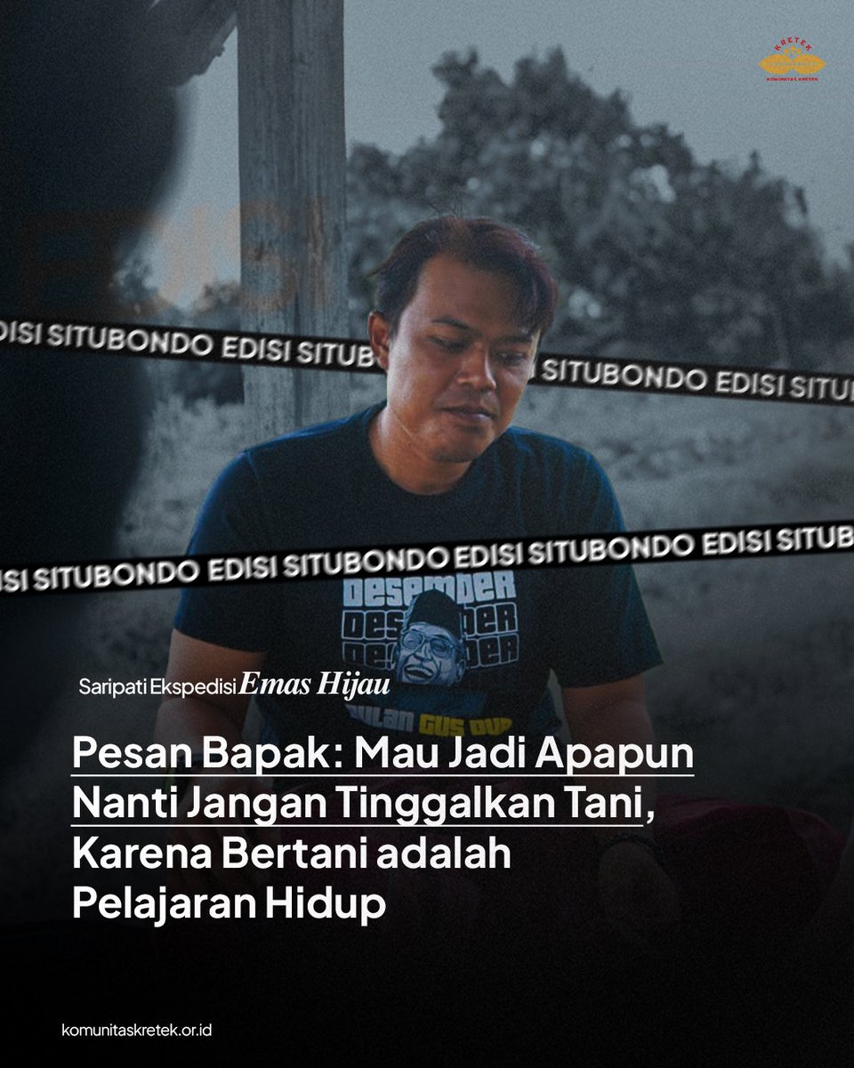 Namanya Khairil Anam (27). Ia lahir dari keluarga petani tembakau yang sudah turun temurun hidup dari tembakau. Tidak hanya untuk kebutuhan perut, tapi juga pendidikan.

Panggilan akrabnya, Cak Anam. Bertemu dengannya di Desa Ketowan, Kecamatan Arjasa, Kamis,  24 Juli 2025.