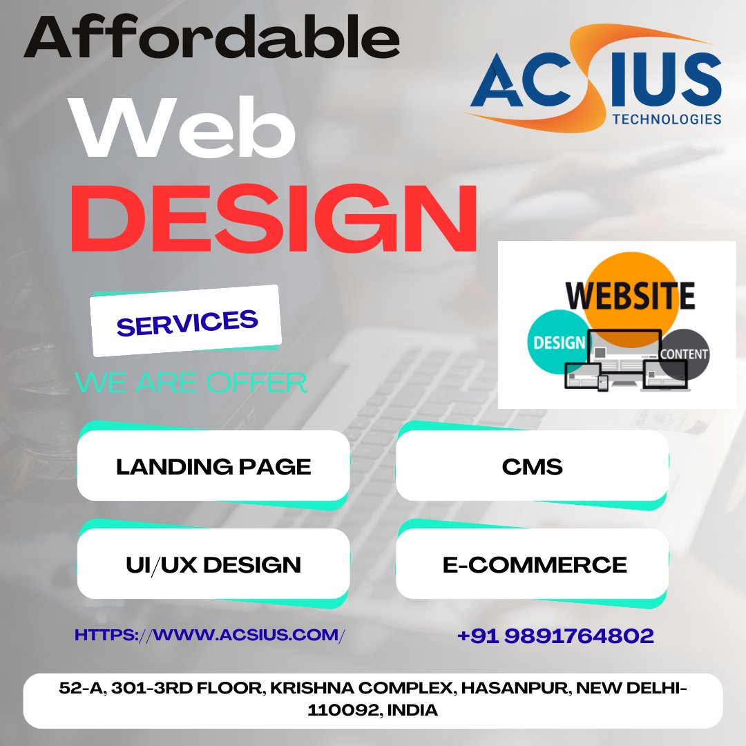 acsius's tweet image. Transform your online presence with ACSIUS — your trusted partner for Web Design Services India! 💻 Creative, responsive, and built for results. 🌐

info@acsius.com
+91 9891764802
Visit Now:- tinyurl.com/45fcfe9z

#WebDesignServicesIndia #ACSIUS #WebDesign #webdevelopment