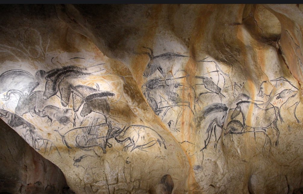 ProfDuff's tweet photo. @RepJackKimble It was Biden’s National Endowment for the Humanities that funded the paintings in the Chauvet Cave 30,000 years ago, which is why you see no elephants (republican symbol) appear on any of the murals. https://t.co/zCRn6Xts3x
