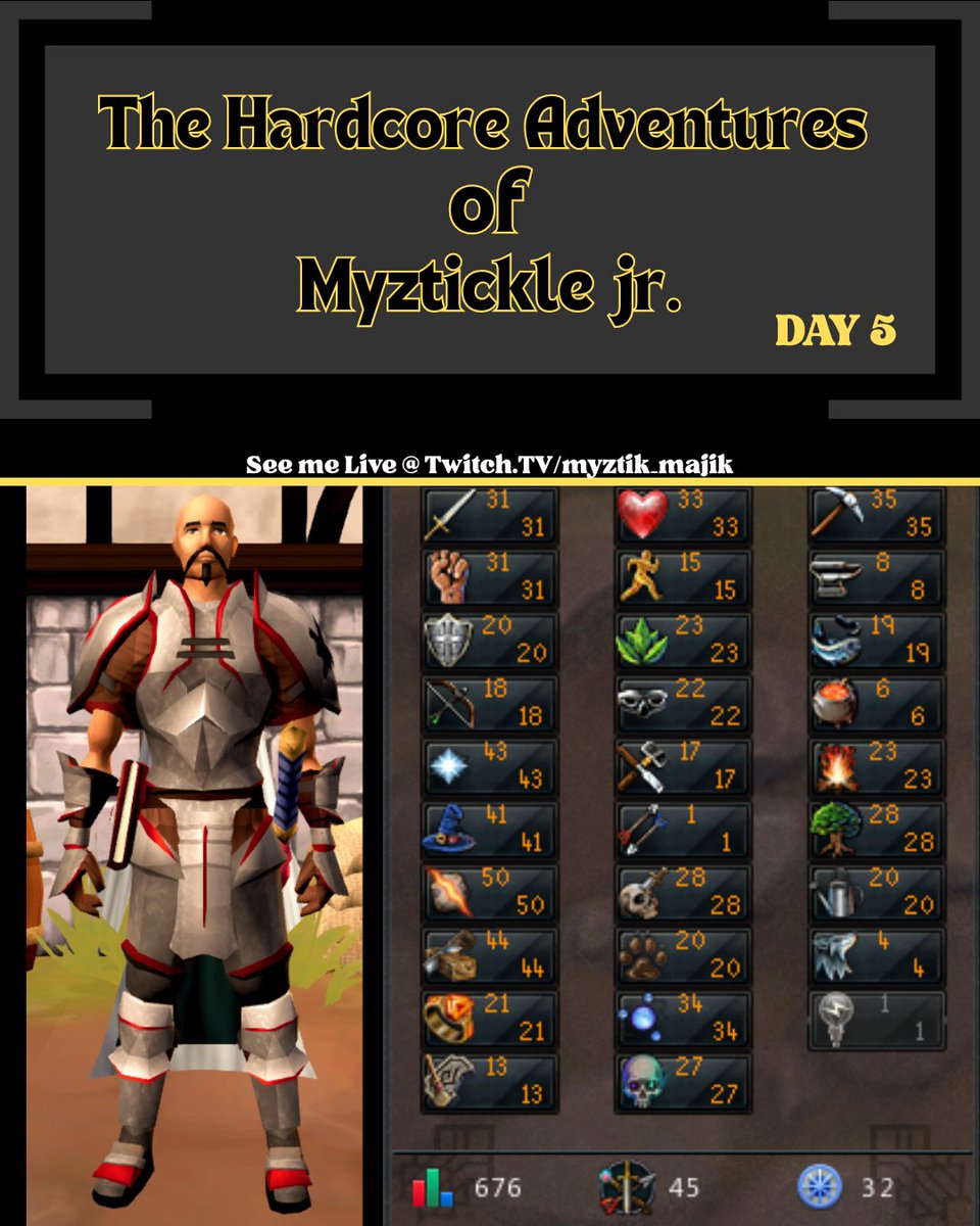 Myztik_Majik's tweet image. Tune in live at: twitch.tv/myztik_majik

#HardcoreMode #hardcoreironman #hcim #gielinor #livestream #ᴛᴡɪᴛᴄʜsᴛʀᴇᴀᴍᴇʀ #twitchgaming #runescape3 #runescape #rs3