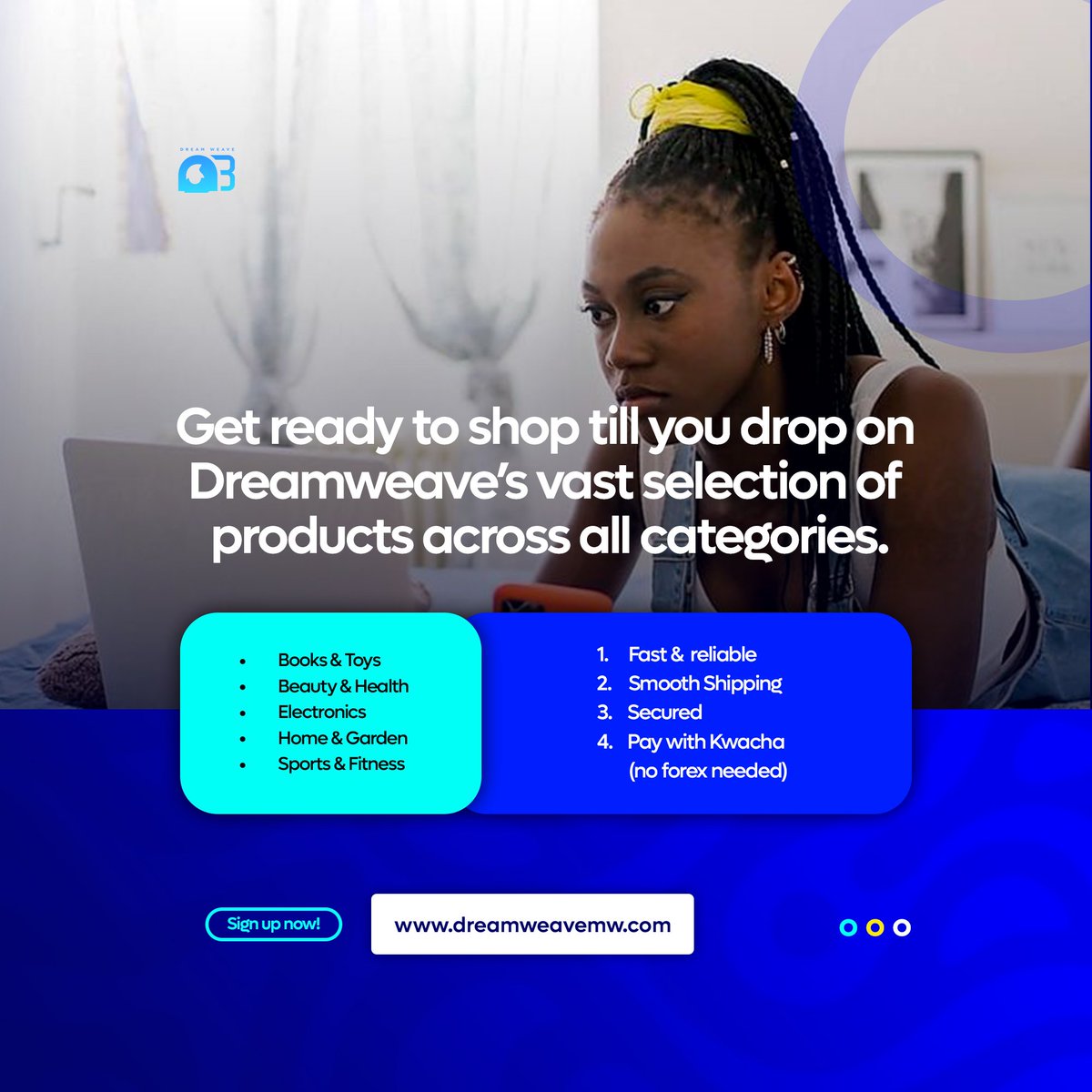 Make your Monday magical 🔥🔥

Boost your online sales

Advertise on dreamweavemw.com and connect with clients instantly.

Sign up
Verify
List your products