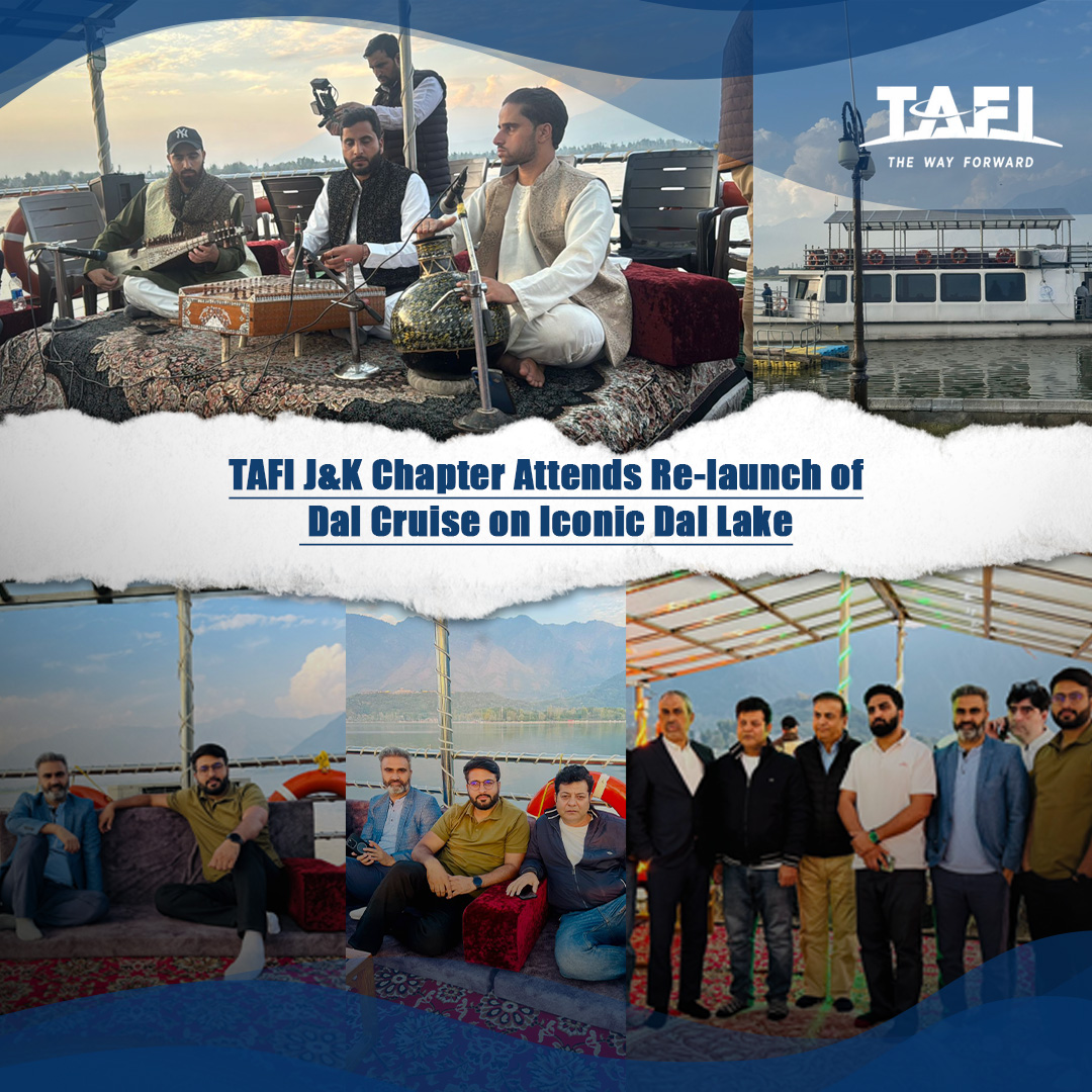 TAFI J&amp;K Chapter joined the re-launch of the Dal Cruise on Dal Lake.
Chairman Burhan Misgar and Hon. Secretary Showkat Khankashi emphasized boosting its digital presence to promote Kashmir tourism.
#TAFI #TAFIJKChapter #DalLake #DalCruise #KashmirTourism #TravelIndustry
