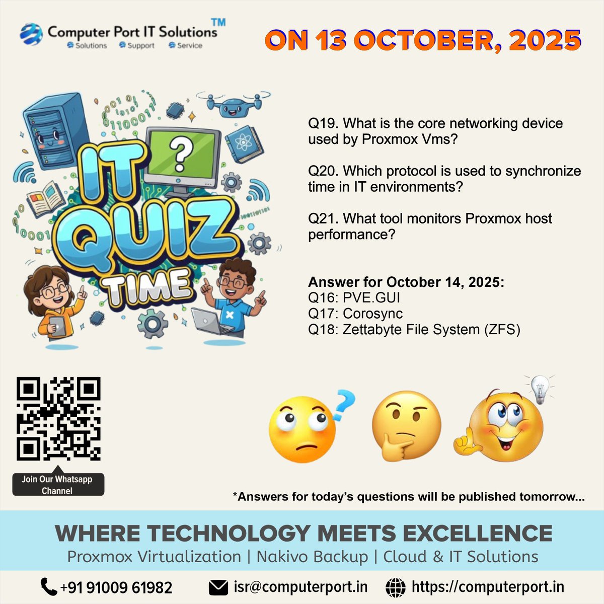 computerportit's tweet image. 🧠 IT Quiz Time! Test your tech knowledge: 

 - Please provide the formatted quiz questions from above]  Answers out tomorrow! 

Can your IT wisdom outpace a bot&apos;s coffee break? 📷📷  #TechHumor #ComputerPortITSolutions