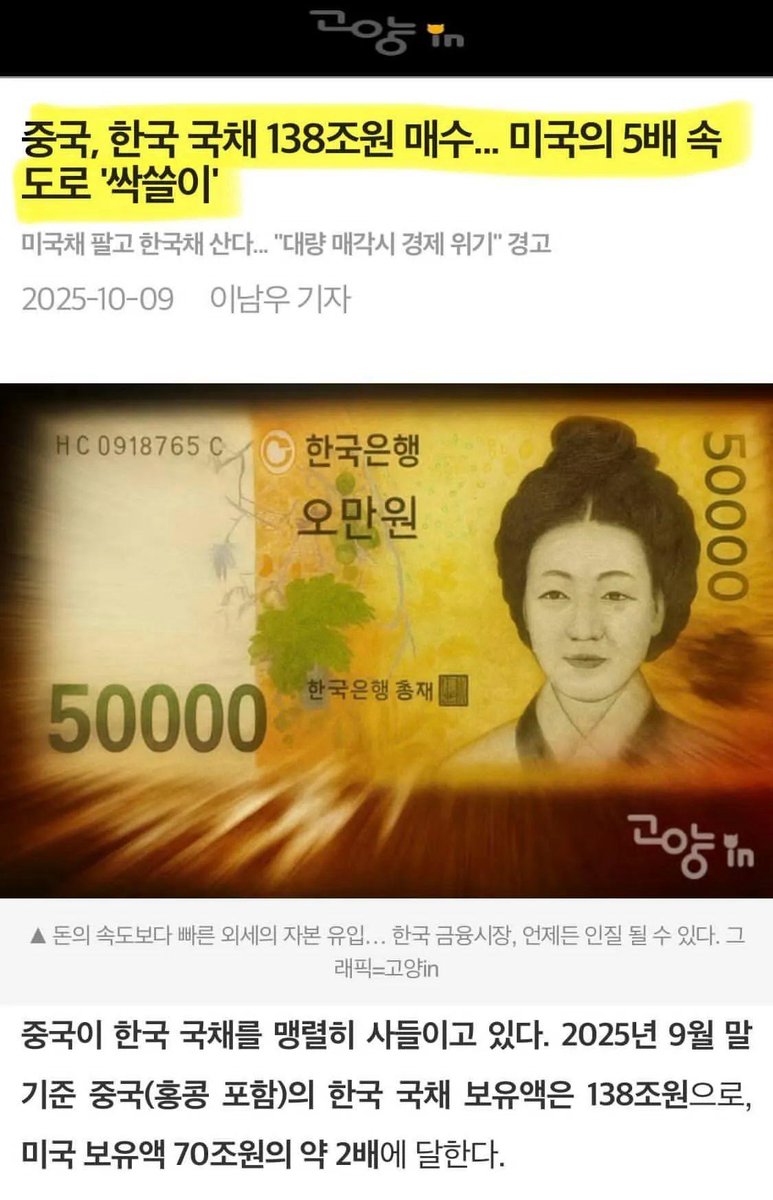 ThinkInError's tweet image. China is dumping U.S. government bonds while stacking Korean and Japanese ones, another move to increase its influence in those countries