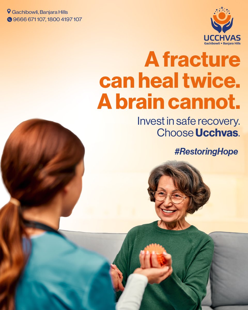 Some things you can’t risk. Neuro recovery needs specialists, not experiments. Visit Ucchvas.

#Ucchvas #neuro #RestoringHope #trasitionalcare #Rehabilitation #Physiotherapy #Hospitals #Recovery #RehabilitationCenter