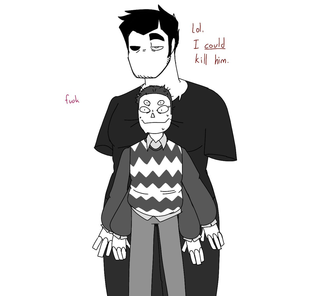 TheBekaShow13's tweet image. my NULL being 7&apos;8 and Alex being canonically 6&apos;7 is funny to me. 
what the hell do you mean my husband could tank an immortal entity
#BaldisBasics #Abibaz #alexbasics