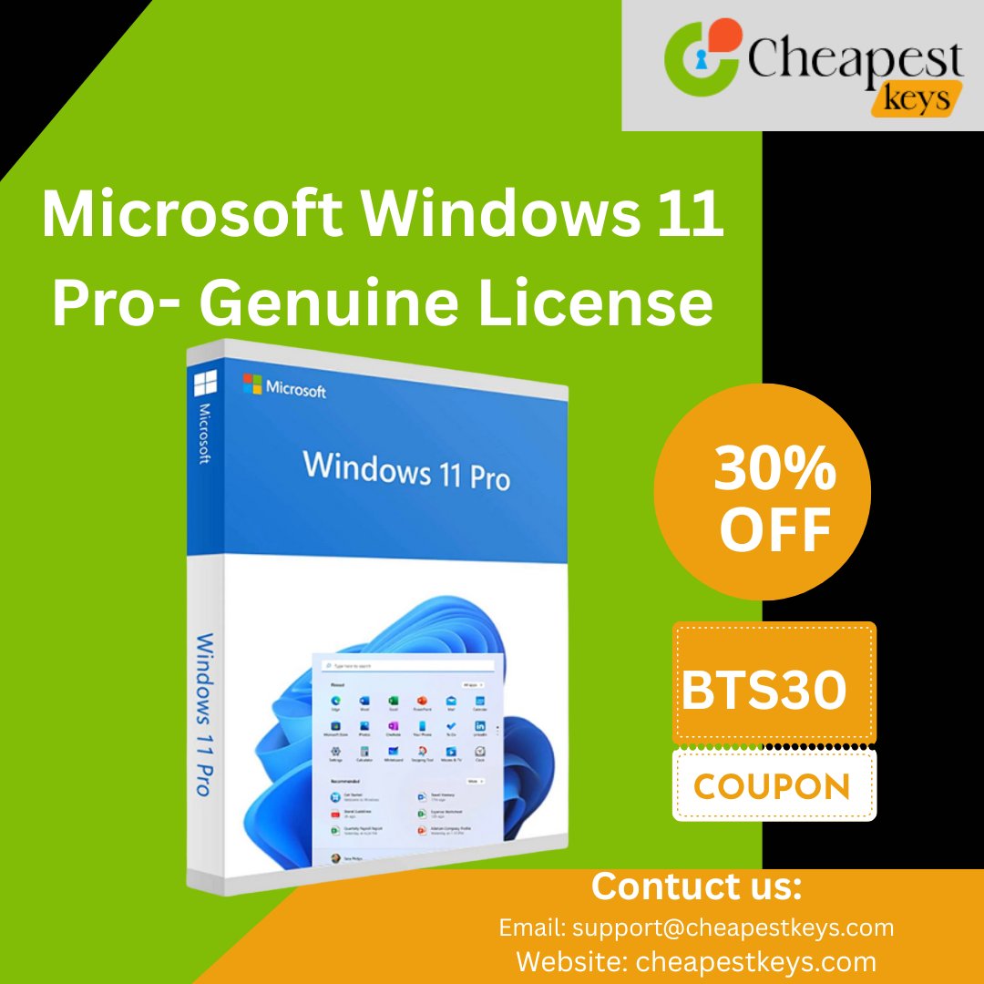 MoniTaeyba's tweet image. Authentic, affordable, and ready to use — Cheap Windows 11 Keys available now at cutt.ly/hr9QkNb4 Apply BTS30 at checkout for 30% Off. Reliable keys, instant download. #CheapWindows11Keys #TechDeals