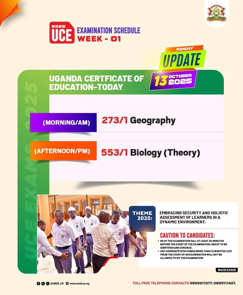 Uganda National Examinations Board tweet media