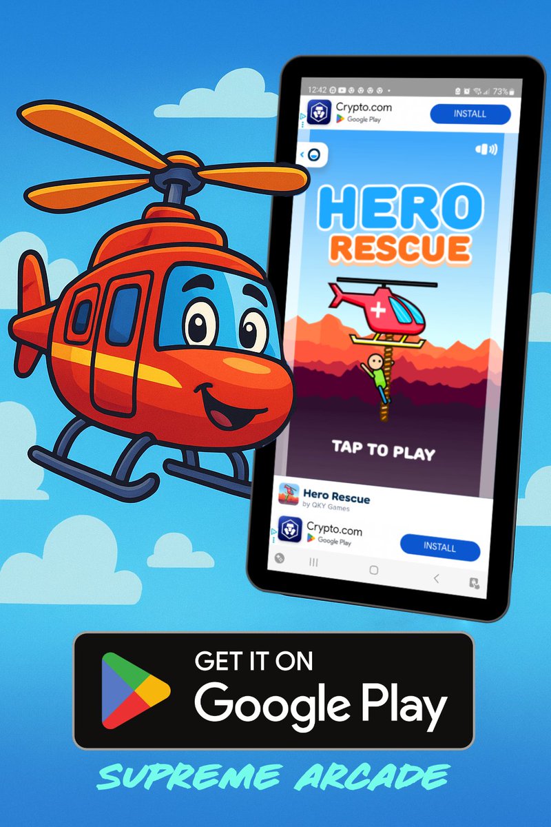 BrickyardApps's tweet image. 👑 Supreme Arcade: The Ultimate 100-in-1 Game App — Yes, Even the Hero Rescue is Here! 🧯🚒🚑🔥👨🚒
Download the #JetpackCompose Hybrid Gaming App
on #GooglePlay here -> play.google.com/store/apps/det…