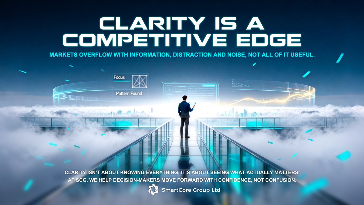 SmartCore_Group's tweet image. 🔍 Clarity isn’t just helpful, it’s power.
📊 In a sea of noise, advantage belongs to those who focus.
🌐 At SCG, we amplify what matters and cut what doesn’t.
🚀 Progress begins with seeing clearly. Always.
#SmartCoreGroup #ClarityAsPower #FocusFirst #SCG #InvestSmart