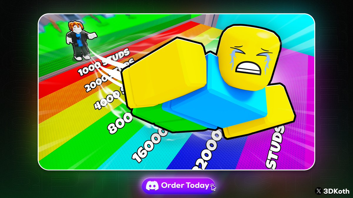 3DKoth's tweet image. Cooking more colorful and eye-catching thumbnails everyday! ✍️🔥
Get good results with HIGH CTR and QPTR designs today! 📈🚀
👉 discord.gg/ucymuTQ3wn
Like &amp; RT for.. maybe daily posts? 👀😊
#Roblox #RobloxDev #RobloxGFX #RobloxArt