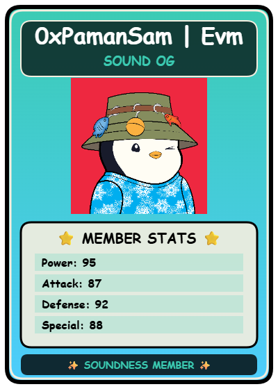 0xdhyzal's tweet photo. Why just be a regular internet user when you can be a Soundness Member? Make your card now and join the imaginary elite 🏆 @TheHubKeeper @FundsHustler
https://t.co/D4hjDuI65q
#FunCards #SoundnessGenerator https://t.co/skn0nL5jIX