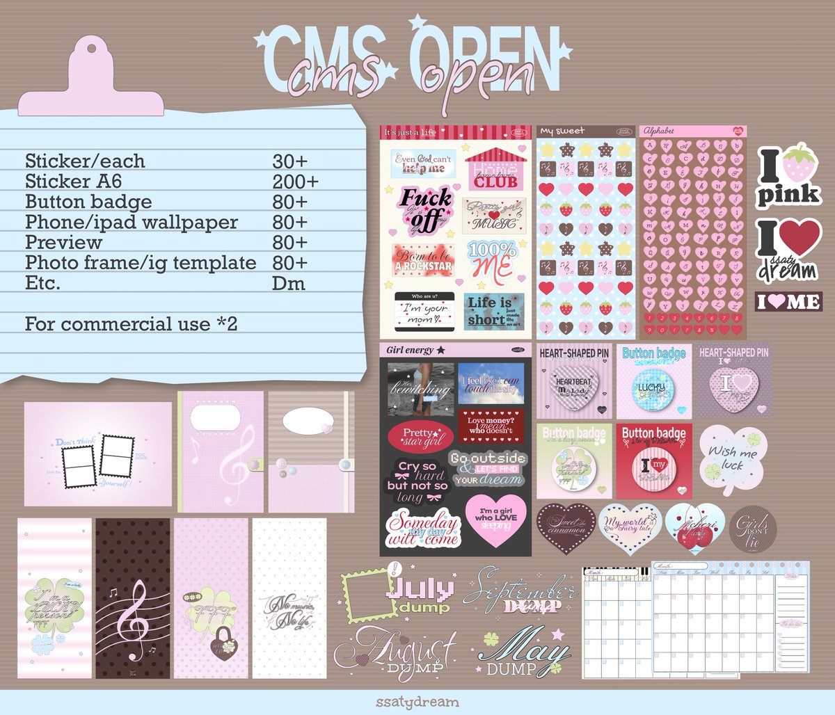 Pls kindly RT💌
Commission open♡

more details in mention~!
สนใจ DM สอบถามก่อนได้นะคะ🍀

#ssatycms #cms #commissionth #รับออกแบบของแจก #รับออกแบบ