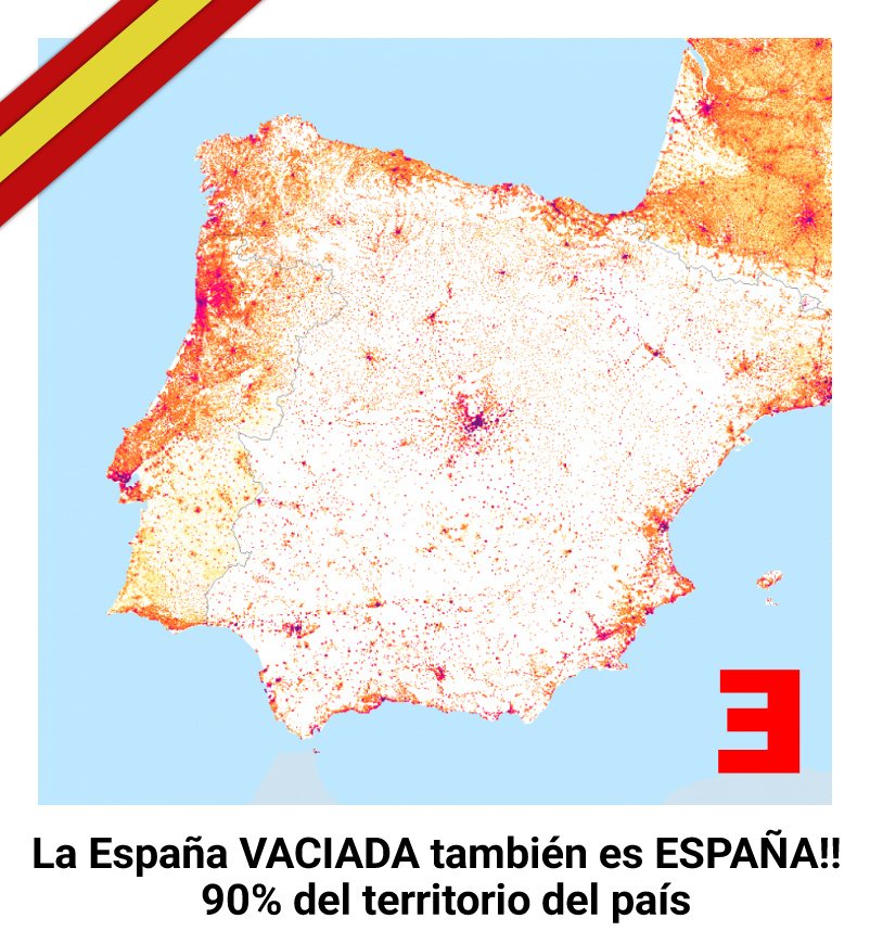 espanavaciadaVA's tweet photo. 🇪🇦 FELIZ DÍA
🔴 La España rural...
🟡 La España interior...
🔴 La España fronteriza...
👉🏻 EXISTEN‼️
Mapa de densidad de población
#FiestaNacionaldeEspaña #DiadelPilar #españa #españarural #españainterior #fronteradeespaña #españavaciada https://t.co/bYYILn9220