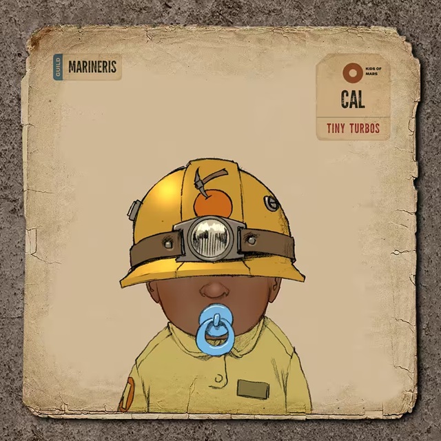 "Cal ‘Tiny Turbos’ – The Youngest Miner on Mars"

If you ever visit Dome 14 in Valles Marineris, you’ll probably hear a strange sound echoing through the corridors — not the hum of drills or the hiss of airlocks, but the distinct “bloop-bloop” of a baby pacifier.

That’s Cal.
Or