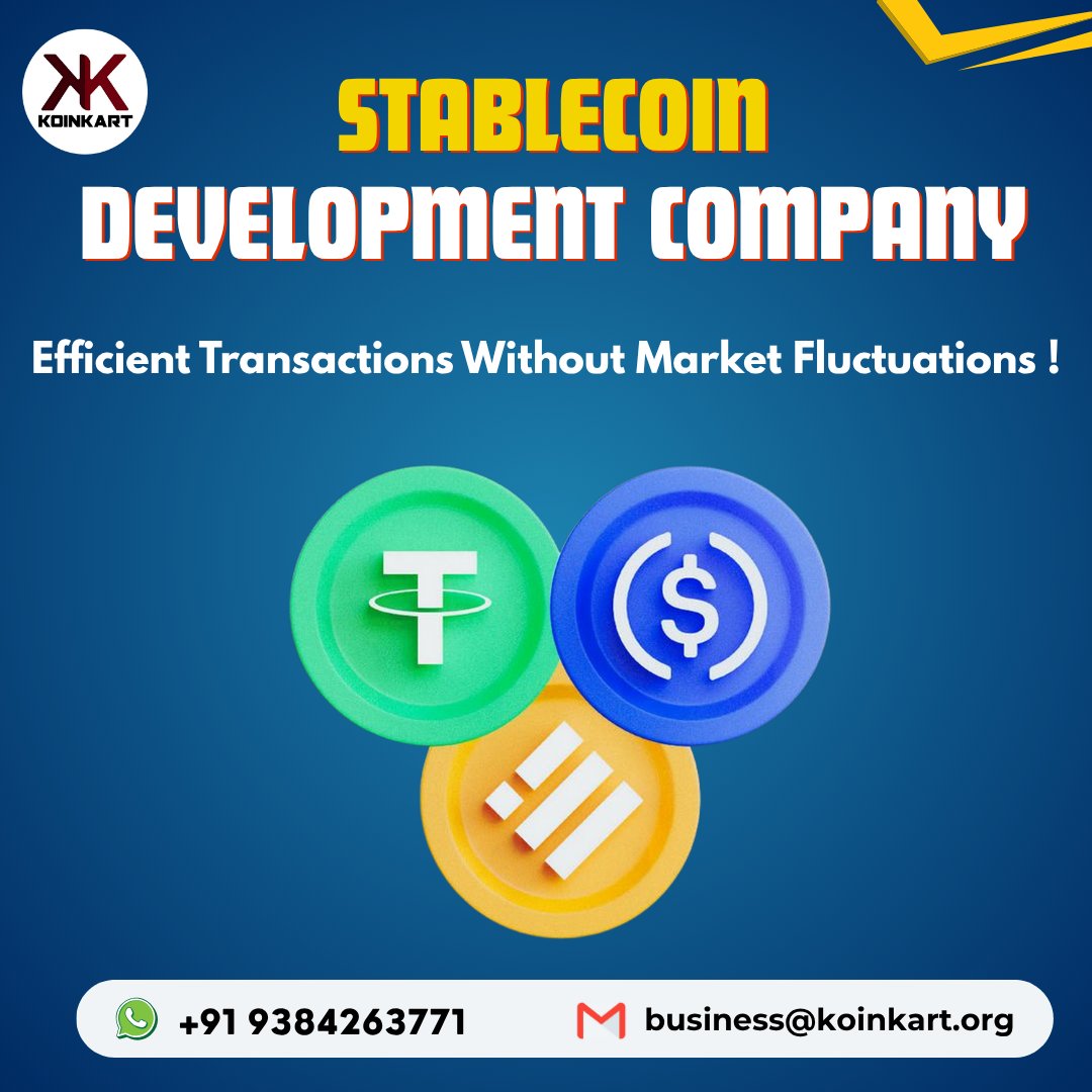 KoinKart's tweet image. We create stablecoins to help businesses enter the digital economy confidently. Our stablecoin development covers crypto, fiat, and commodity-backed assets.

Visit: koinkart.org/stablecoin-dev…

#StablecoinDevelopment #CryptoExchange #blockchain #CryptoRecovery #usa #uk #UAE #japan