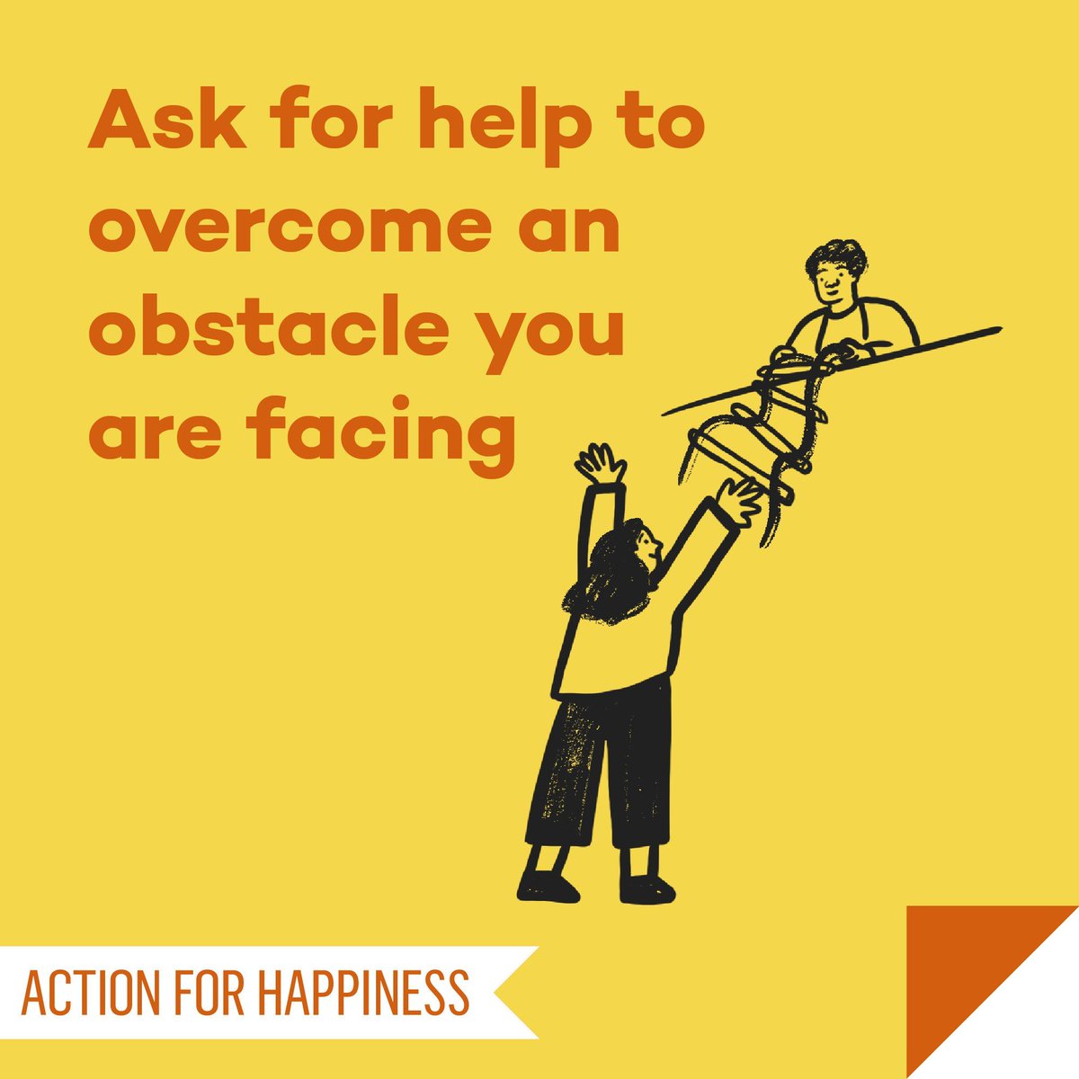 actionhappiness's tweet image. Optimistic October - Day 13: Ask for help to overcome an obstacle you are facing actionforhappiness.org/optimistic-oct… #OptimisticOctober