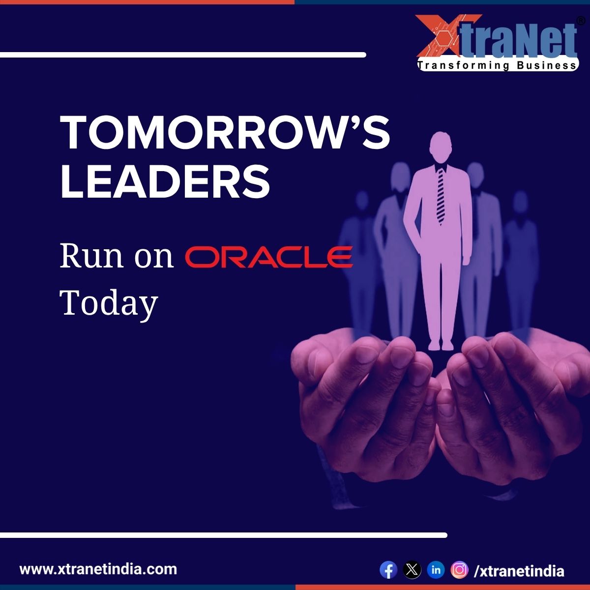 Industries don’t succeed by chance—they succeed by design. Oracle ERP, guided by XtraNet, builds sector-specific systems that power efficiency, predict growth, and scale operations. The blueprint for tomorrow’s leaders starts today

#xtranetindia #synergy #synergyplatform #bhfyp