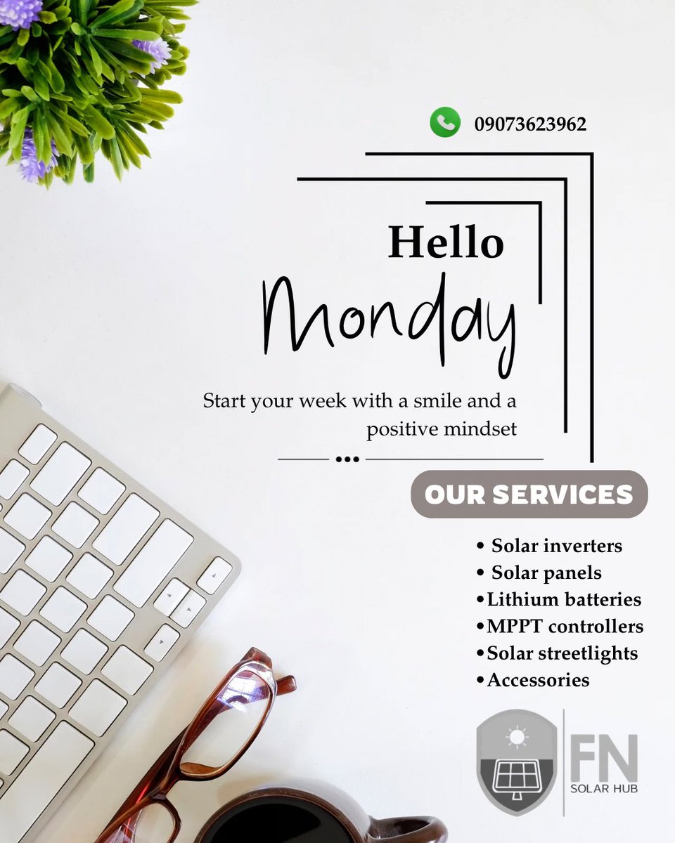 Happy new week from us. 

Energy independence is a priority. 

GO SOLAR ⚡️