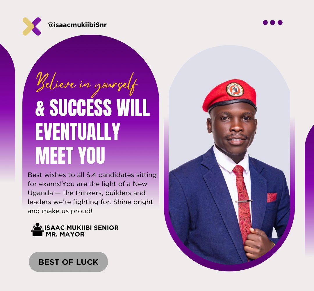 isaacmukiibiSnr's tweet image. From Isaac Mukiibi senior to all S.4 candidates across Uganda! Best of luck 

#ProtestVote2026