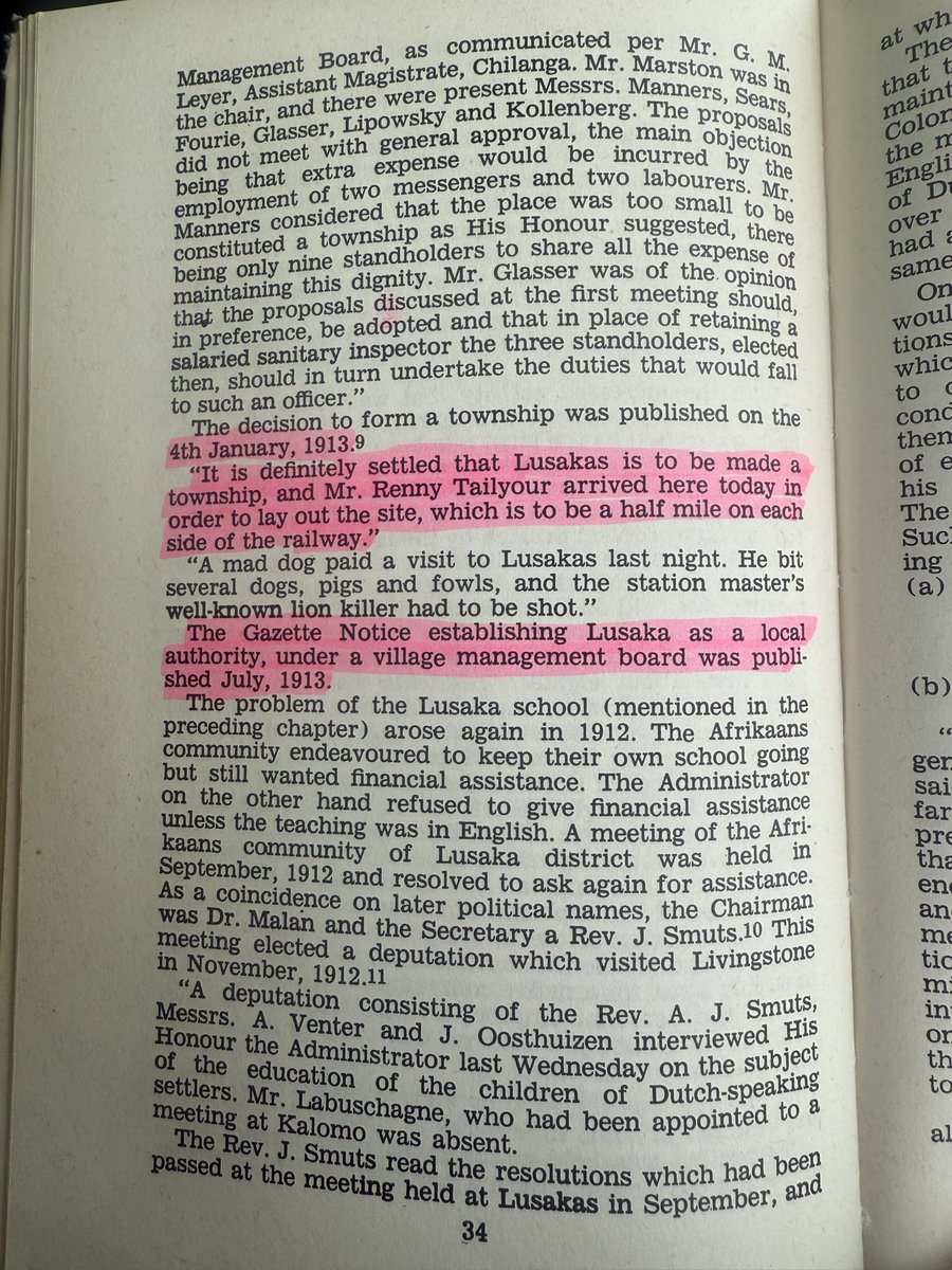 The birth of Lusaka as a Local Authority (July, 1913).

Isn’t it ironic how old books contain plenty ‘new’ insights?
