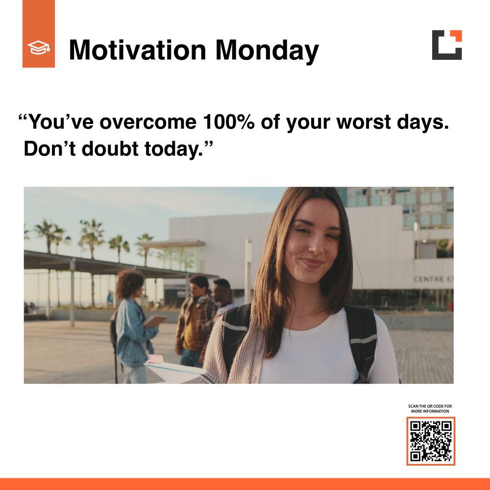 Cornerstone_CPT's tweet image. You’ve done hard things before. Today’s just another rep. 

#MotivationMonday #Highereducation #Learntochangetheworld #Dohardthings