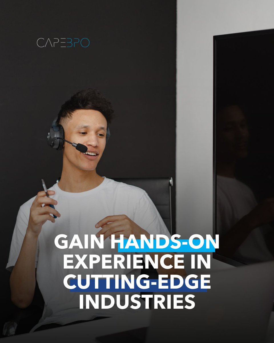 CapeBPO's tweet image. Experience hands-on work in cutting-edge industries! Our Youth Skills &amp;amp; Employment Incubator program offers direct experience in fast-growing sectors.

Learn more:
📧 bpo@futur-ed.co.za
📞 +27 79 081 0747

#CapeBPO #BPO #BusinessProcessOutsourcing #CapeTown #JobSeekers