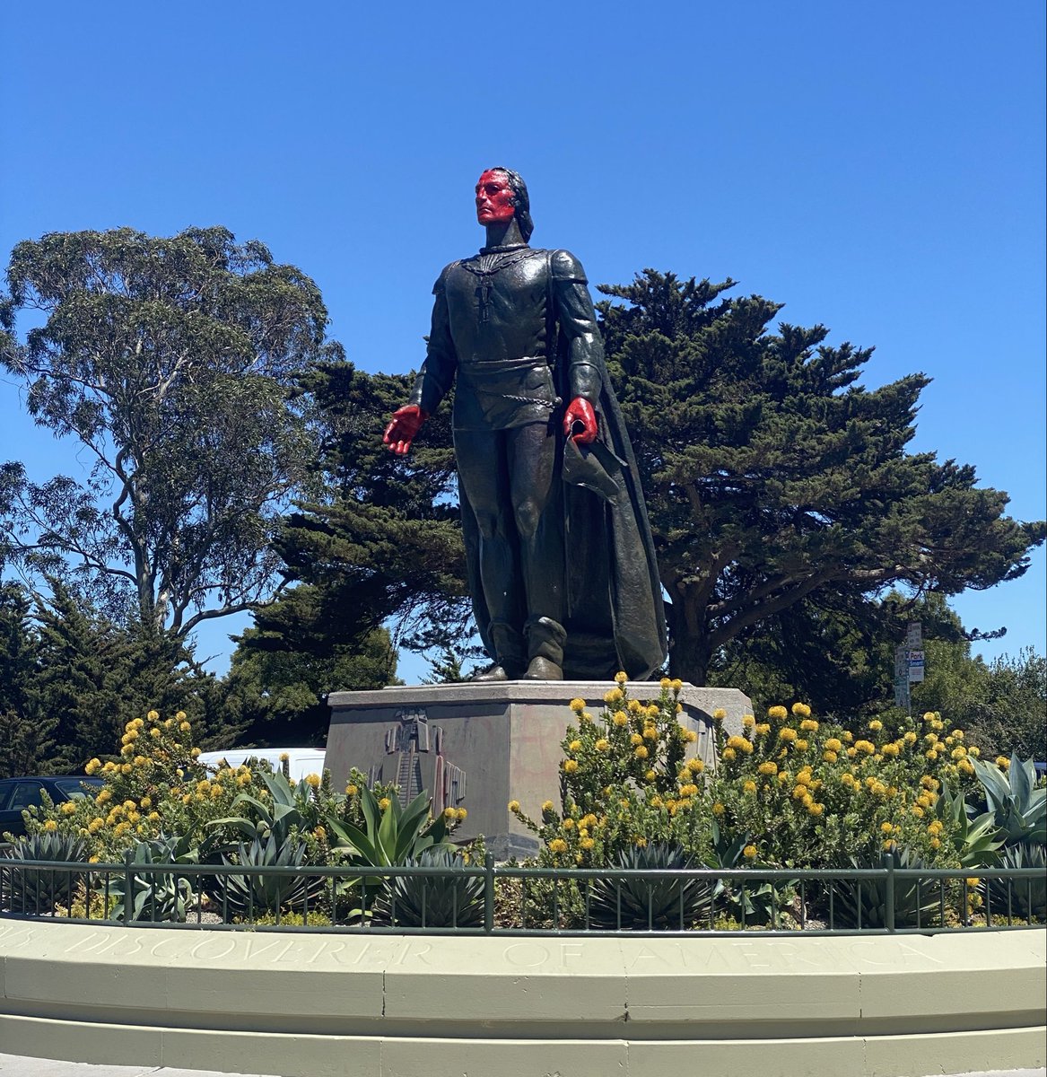 When can we put all the statues back up? 
Happy Columbus Day!