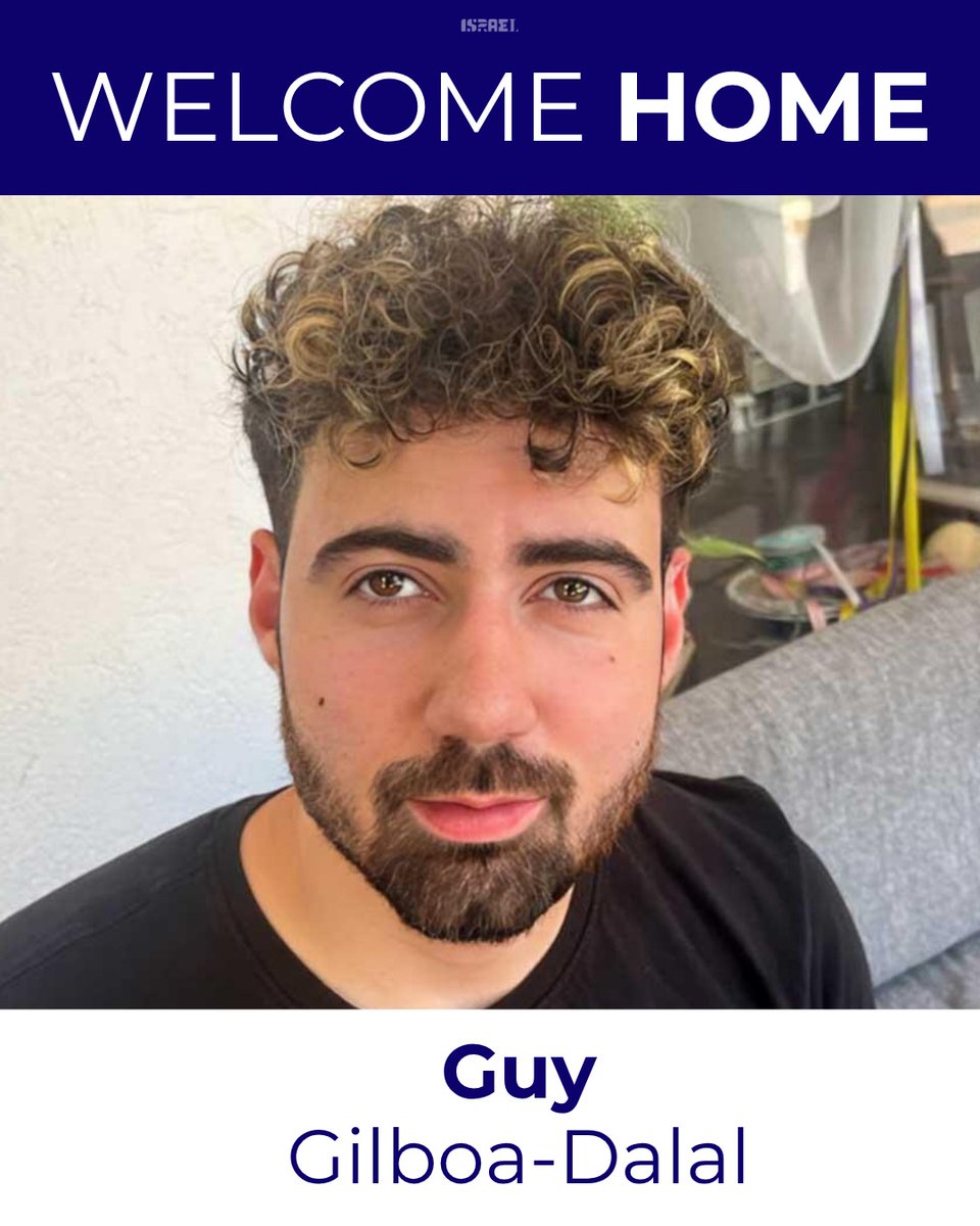 Welcome Home, Guy Gilboa-Dalal

Guy, 24, was kidnapped by Hamas on October 7, 2023 from the Nova music festival, where he and his lifelong friend Evyatar David were kidnapped together.

His brother Gal escaped that morning and became one of his fiercest advocates.

Before his