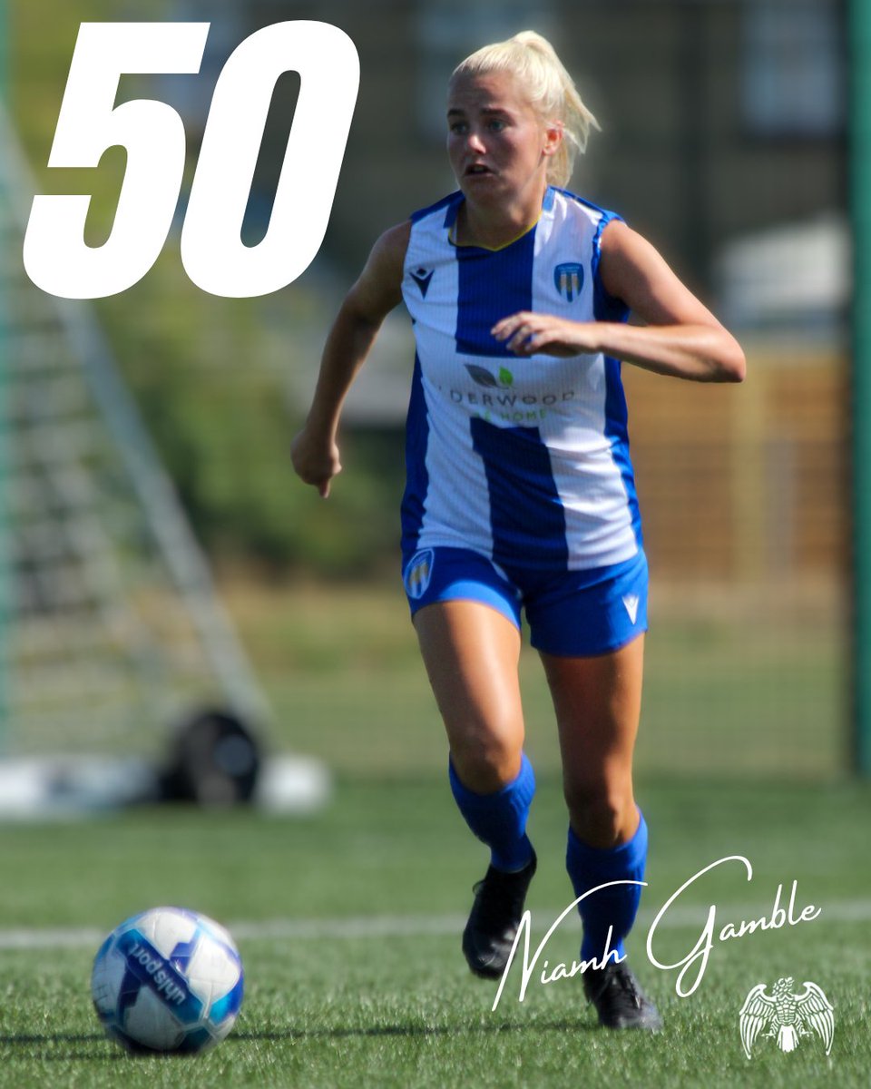 🎉 Niamh Gamble hits 50 appearances! 🎉

A true rock in defence, Niamh celebrated her 50th game on Sunday.

47 starts, 14 goals, 3 POTM awards. 

Adored by fans, backed by coaches she’s unmissable every match!👏Here’s to the next 50!

🔵⚪ Up The U’s!
#CUWFC #WeAreUnited #CUFC