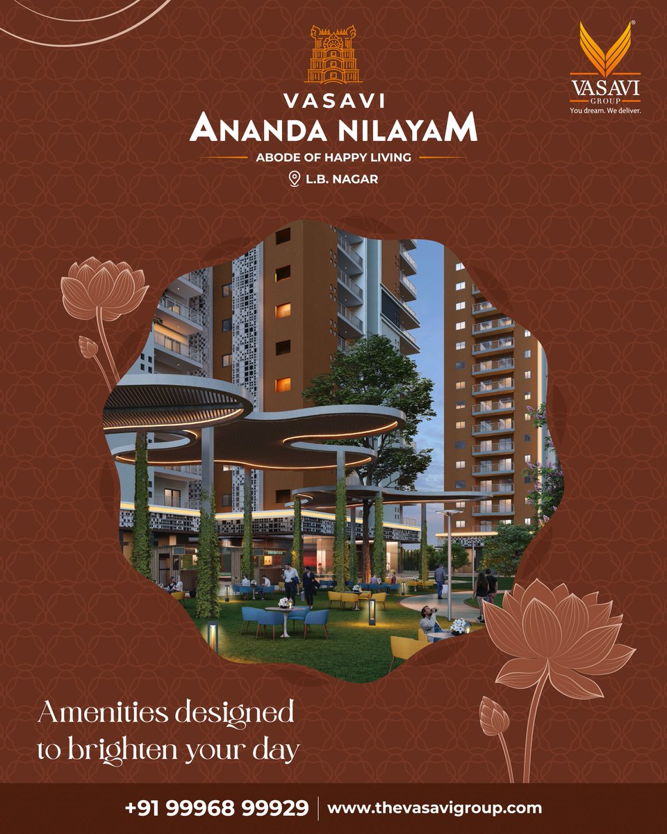 group_vasavi's tweet image. Live the way you’ve always dreamed at Vasavi Ananda Nilayam, beside LB Nagar Metro. Enjoy peaceful views, easy travel, and homes designed for your everyday comfort. ✨🏡
#vasavigroup #Anandanilayam #gatedcommunity #trending #Lbnagar #realestate