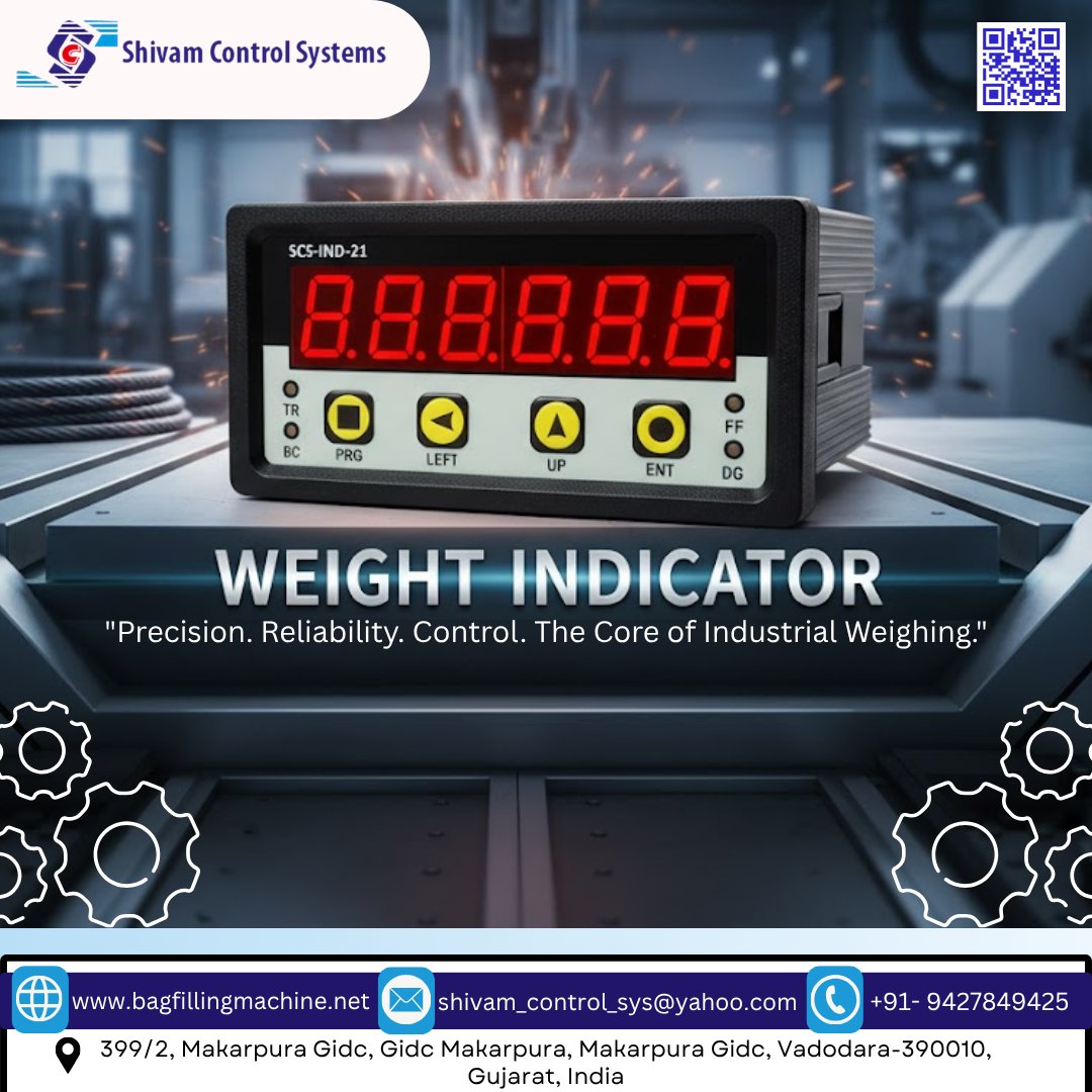 Shivam_control's tweet image. Introducing the SCS-IND-21 Weight Indicator!
Precision. Reliability. Control.
🌐 bagfillingmachine.net
📞 +91-9427849425
📧 shivam_control_sys@yahoo.com
Vadodara, Gujarat
#WeightIndicator #IndustrialAutomation #WeighingSolutions #ShivamControlSystems #MakeInIndia #Engineering