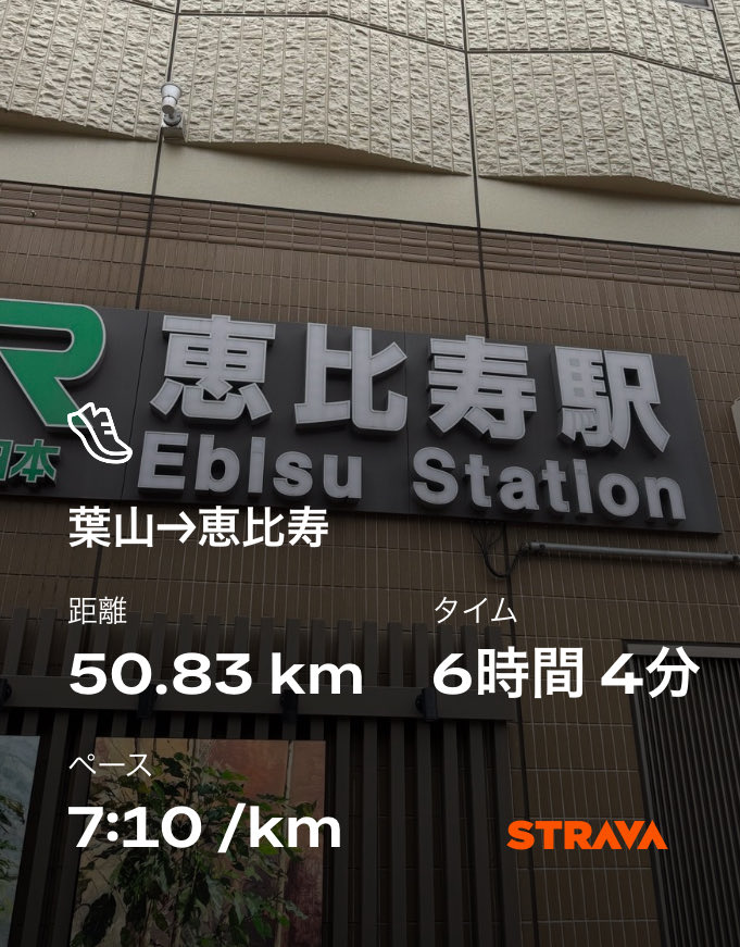遠かった。
国道1号線、子安辺りから五反田手前までの17kmが地味に辛い。

#朝ラン #ロード50km #スポーツの日