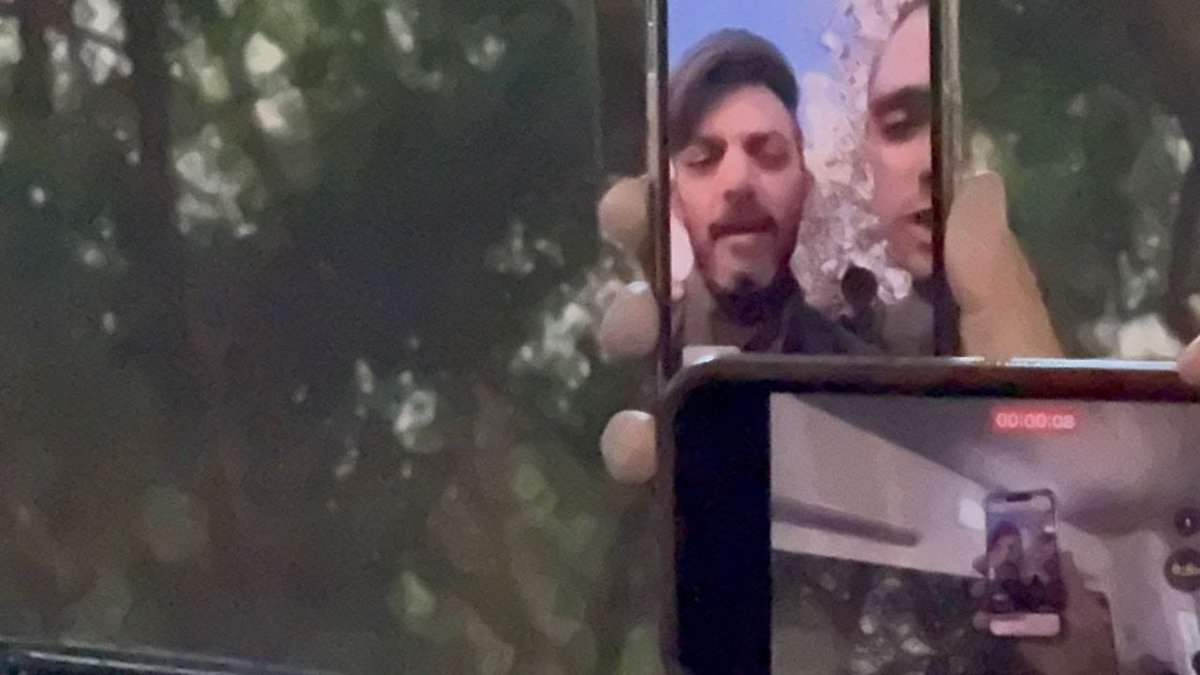 michaeldickson's tweet image. First photo: Brothers David and Ariel Cunio video call to their family - after 2 years as hostages in Gaza.