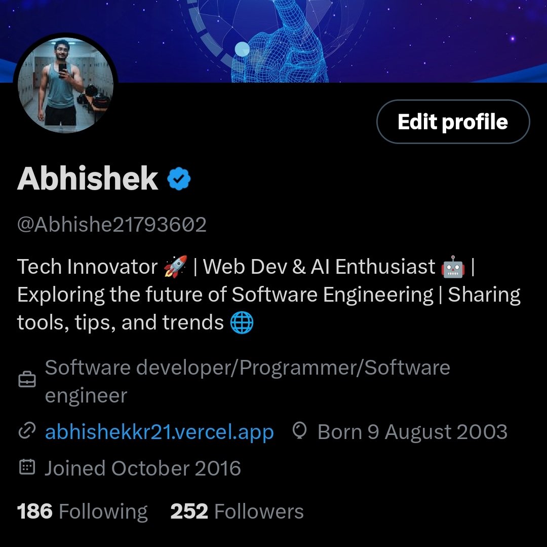 Abhishe21793602's tweet image. Just need 48 followers to cross 200
Can we connect now?
#connection #letsconnect #Coder