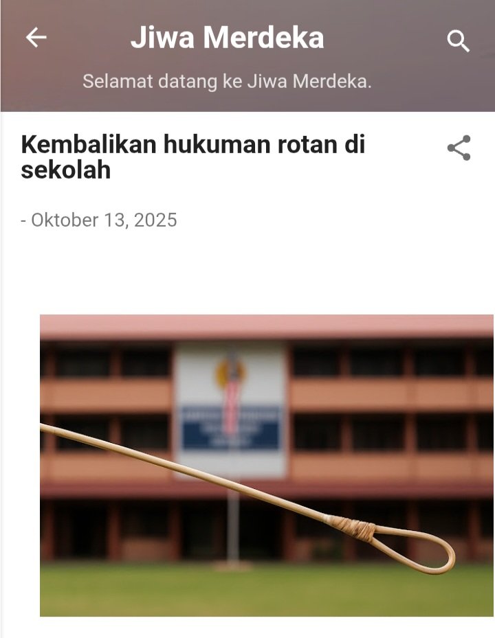 Cara berkesan kawal disiplin pelajar.

jiwamerdeka1975.blogspot.com/2025/10/kembal…

#pendidikan