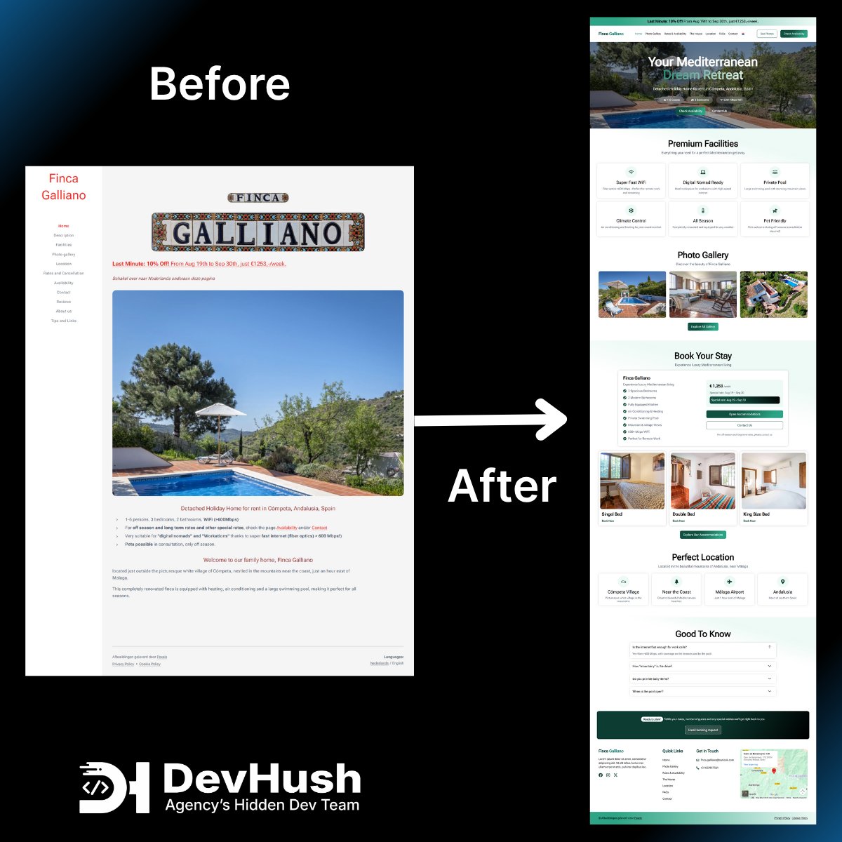 teamdevhush's tweet image. Completed another project for our agency client — Patrick.
Patrick’s client wanted a complete website redesign, and the best part?

He gave us full creative freedom to design it our way.