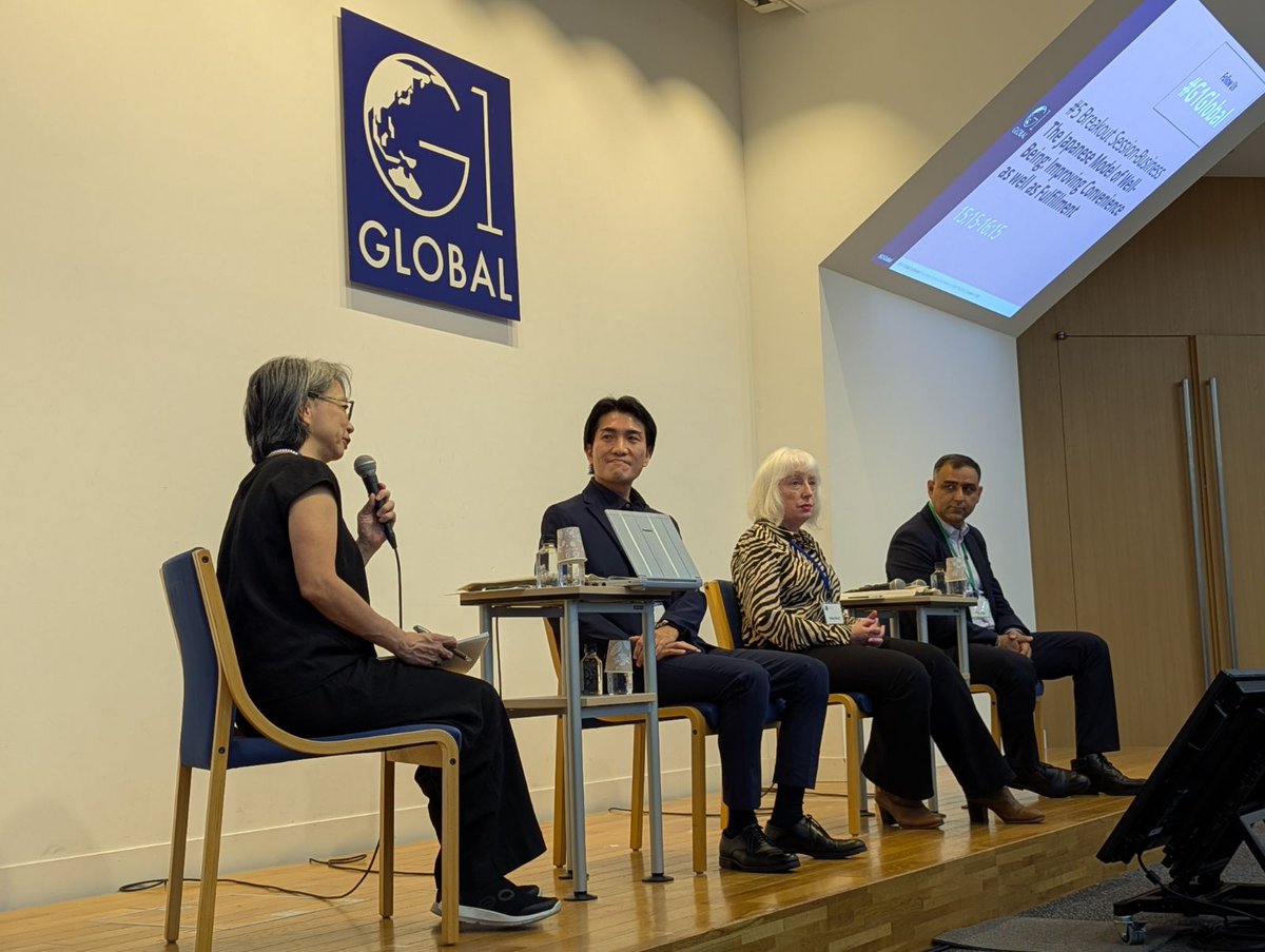 Explore business through “The Japanese Model of Well-Being: Improving Convenience as well as Fulfillment” with Rohit Kar, Vickie Skorji, Tadahiro Wakasugi, and Makiko Shinoda at #G1Global. <a href="/YoshitoHori/">堀義人</a>.
