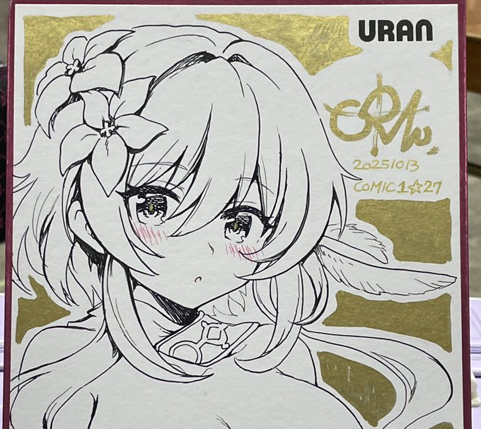 COMIC127お疲れさまでした! URAN-FACTORY次の参加イベントは冬コミです! 今日描いた色紙 原神 蛍 ブルアカ イチカ(水着) ブルアカ エリ 今日は割と早く描けた方…