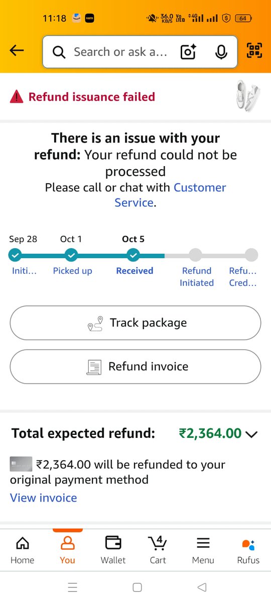 OdishaUnio78004's tweet image. Dear @amazonIN
I had returned the correct item in front of CCTV but customs officials are saying that I may have sent the wrong item. For this reason my money was not returned, please take immediate action
@jagograhakjago
#OnlineResolution #ConsumerRights #ConsumerAwareness