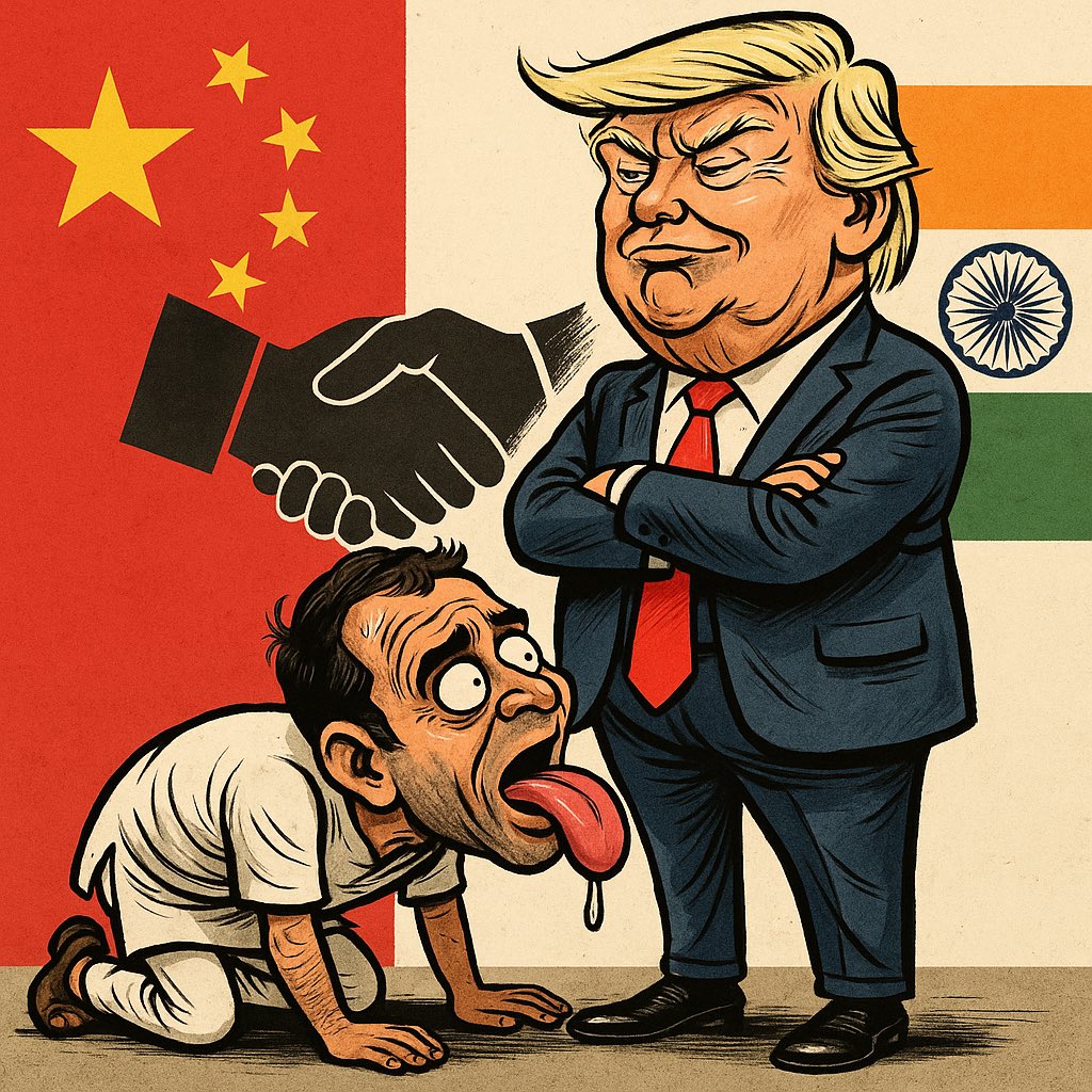 <a href="/mr_mayank/">Ankit Mayank</a> Funny how Congress loyalists suddenly care about Trump’s words when he mocked your own leaders, you called it “global relevance.