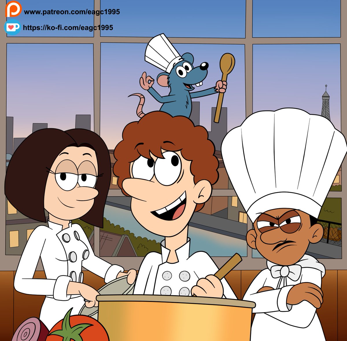 Ratatouille in The Loud House Style

Commissioned by JekyllAndHydeChannel

#Ratatouille #Remy #Linguini #ChefSkinner #Colette #Nickelodeon #Nicktoons #TheLoudHouse #MyArt #FanArt