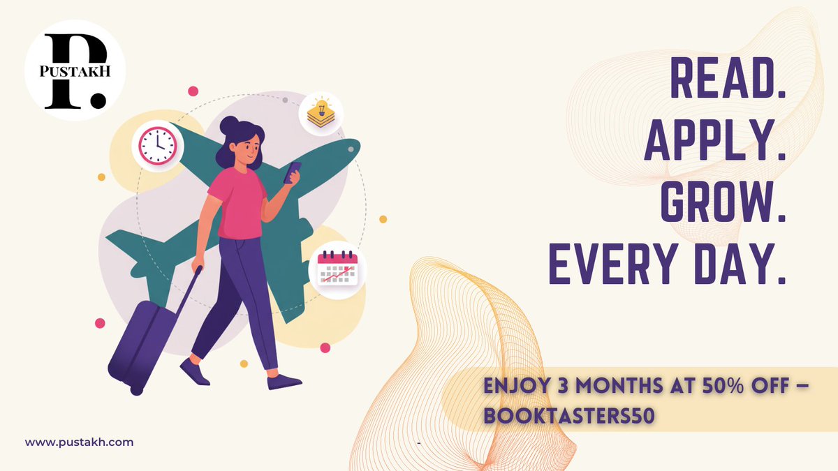 BookTasters's tweet image. Big ideas travel with you. 🌍✈️
Learn. Apply. Grow. Anywhere, anytime.
Enjoy 50% off Premium for 3 months → BOOKTASTERS50