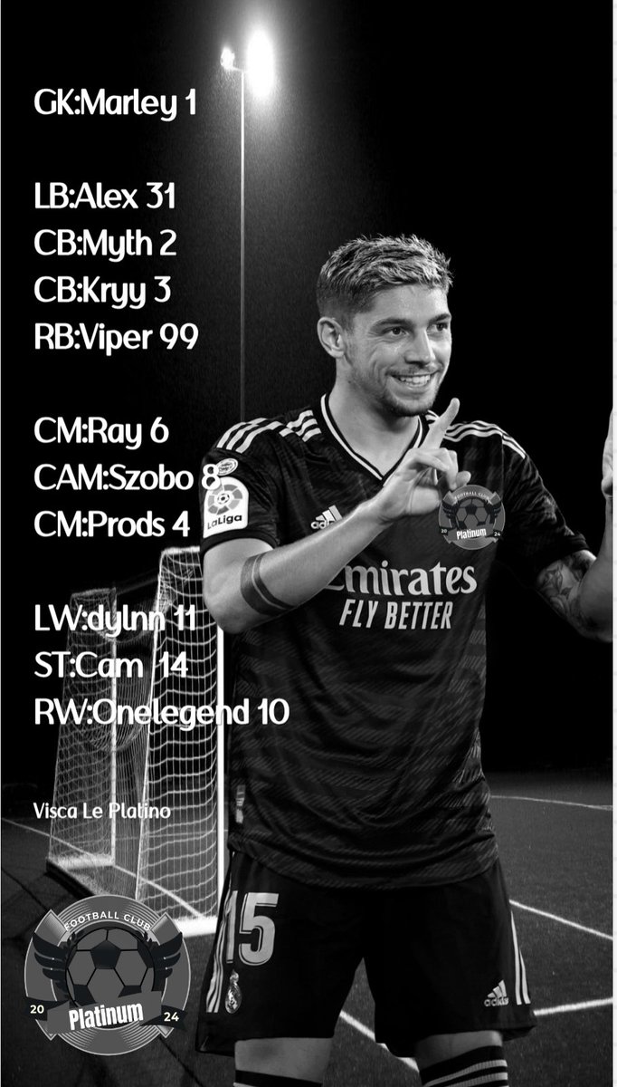 GK:<a href="/ColletSZN/">Warley🇧🇷</a> 1
                          
LB:<a href="/UnitedAlex7/">Alex</a> 31
CB:@Kanglu_Myth 2
CB:<a href="/63naia/">Kryy | #GoFree.</a> 3
RB:<a href="/McfcViper/">MCFC_Viper</a> 99

CM:<a href="/ValverdeMuse/">ray✮</a> 8
CAM:<a href="/SzoboSeason48/">48</a> 5
CM:<a href="/bcfc_prods/">bcfc.prods66</a> 4 

LW:<a href="/dylnn05/">dylnn:/</a> 11
ST:<a href="/Cam_R17/">Cam</a> 14
RW:<a href="/onelegend_af/">♚ ₤ egend ♚ ✟</a> 10