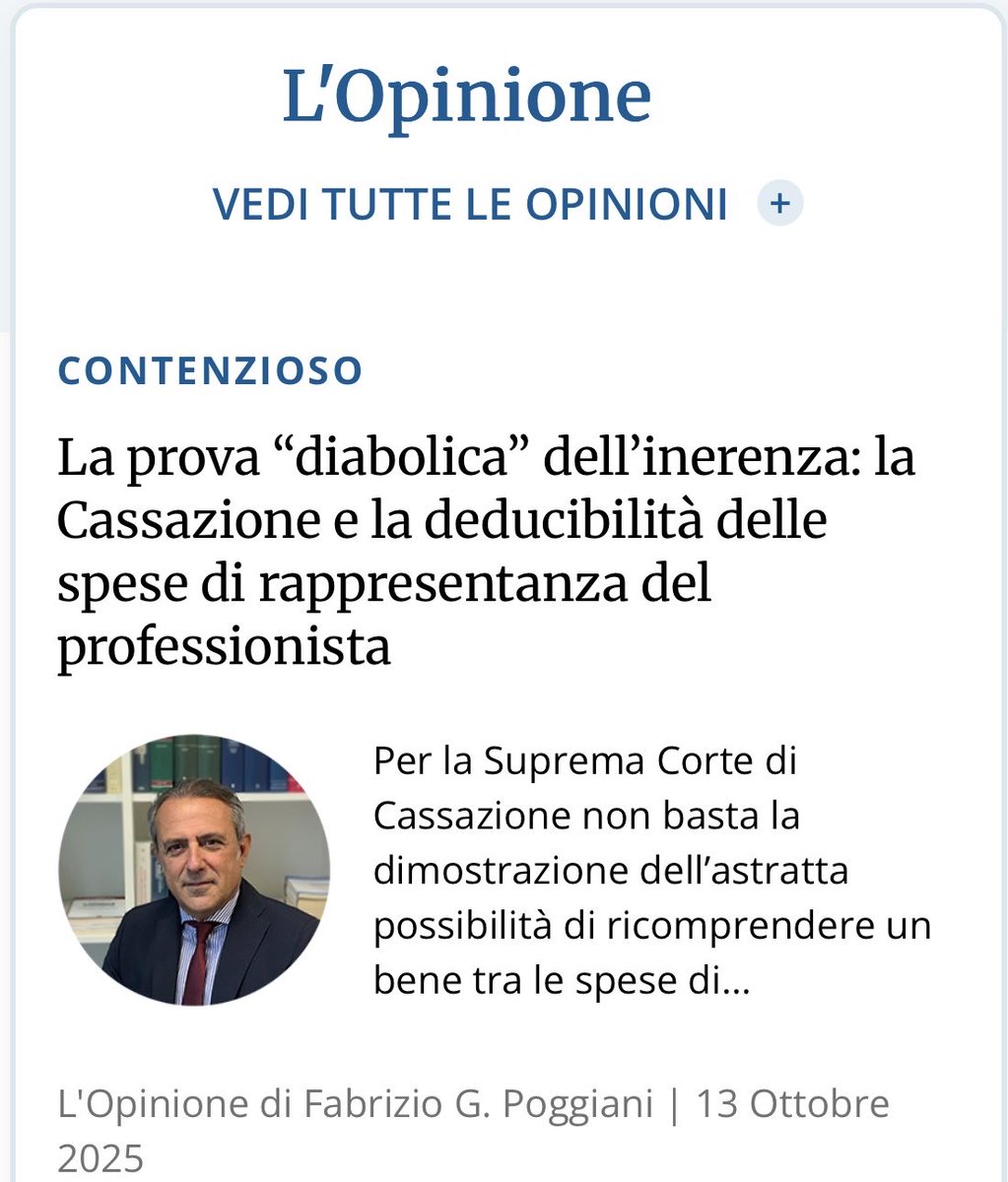 FPoggiani's tweet image. #MySolution. La prova diabolica per le spese di rappresentanza. Mio articolo odierno. Buona lettura.